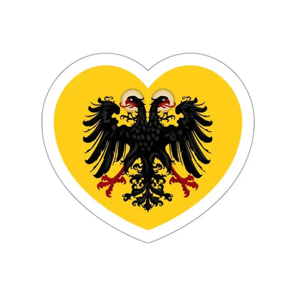 Heart Flag of the Holy Roman Empire - STICKER Vinyl Die-Cut Decal White Die-Cut 3 Inch - The Sticker Space