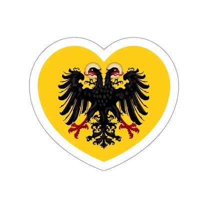 Heart Flag of the Holy Roman Empire - STICKER Vinyl Die-Cut Decal White Die-Cut 5 Inch - The Sticker Space