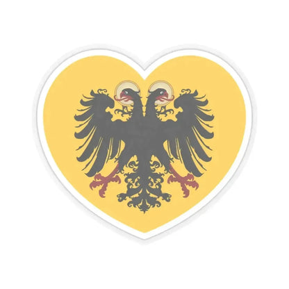 Heart Flag of the Holy Roman Empire - STICKER Vinyl Kiss-Cut Decal 2 Inch Transparent - The Sticker Space