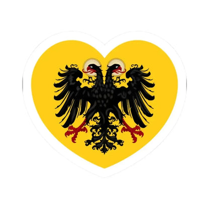 Heart Flag of the Holy Roman Empire - STICKER Vinyl Kiss-Cut Decal 2 Inch White - The Sticker Space