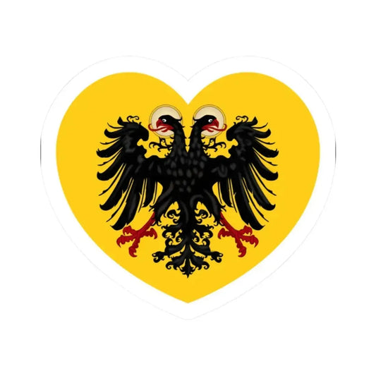 Heart Flag of the Holy Roman Empire - STICKER Vinyl Kiss-Cut Decal 2 Inch White - The Sticker Space