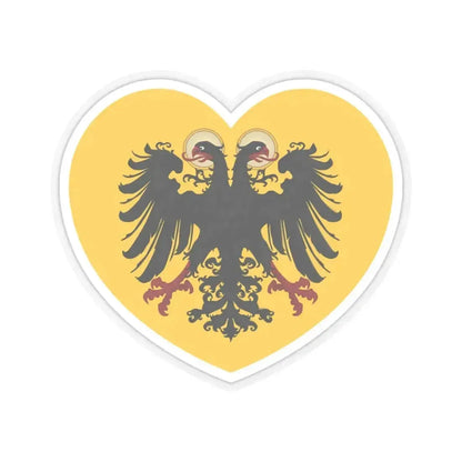 Heart Flag of the Holy Roman Empire - STICKER Vinyl Kiss-Cut Decal 3 Inch Transparent - The Sticker Space