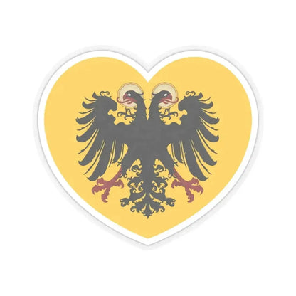 Heart Flag of the Holy Roman Empire - STICKER Vinyl Kiss-Cut Decal 4 Inch Transparent - The Sticker Space