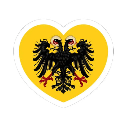 Heart Flag of the Holy Roman Empire - STICKER Vinyl Kiss-Cut Decal 4 Inch White - The Sticker Space