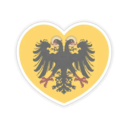 Heart Flag of the Holy Roman Empire - STICKER Vinyl Kiss-Cut Decal 6 Inch Transparent - The Sticker Space