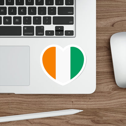 Heart Flag of the Ivory Coast - STICKER Vinyl Die-Cut Decal-The Sticker Space