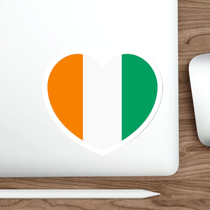 Heart Flag of the Ivory Coast - STICKER Vinyl Die-Cut Decal-The Sticker Space