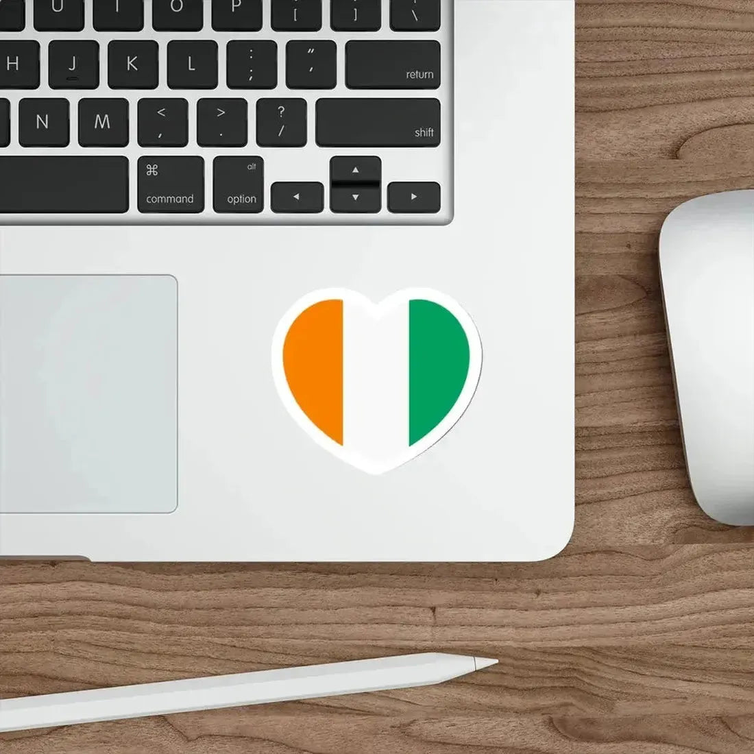 Heart Flag of the Ivory Coast - STICKER Vinyl Die-Cut Decal - The Sticker Space