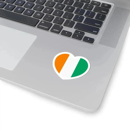 Heart Flag of the Ivory Coast - STICKER Vinyl Kiss-Cut Decal - The Sticker Space