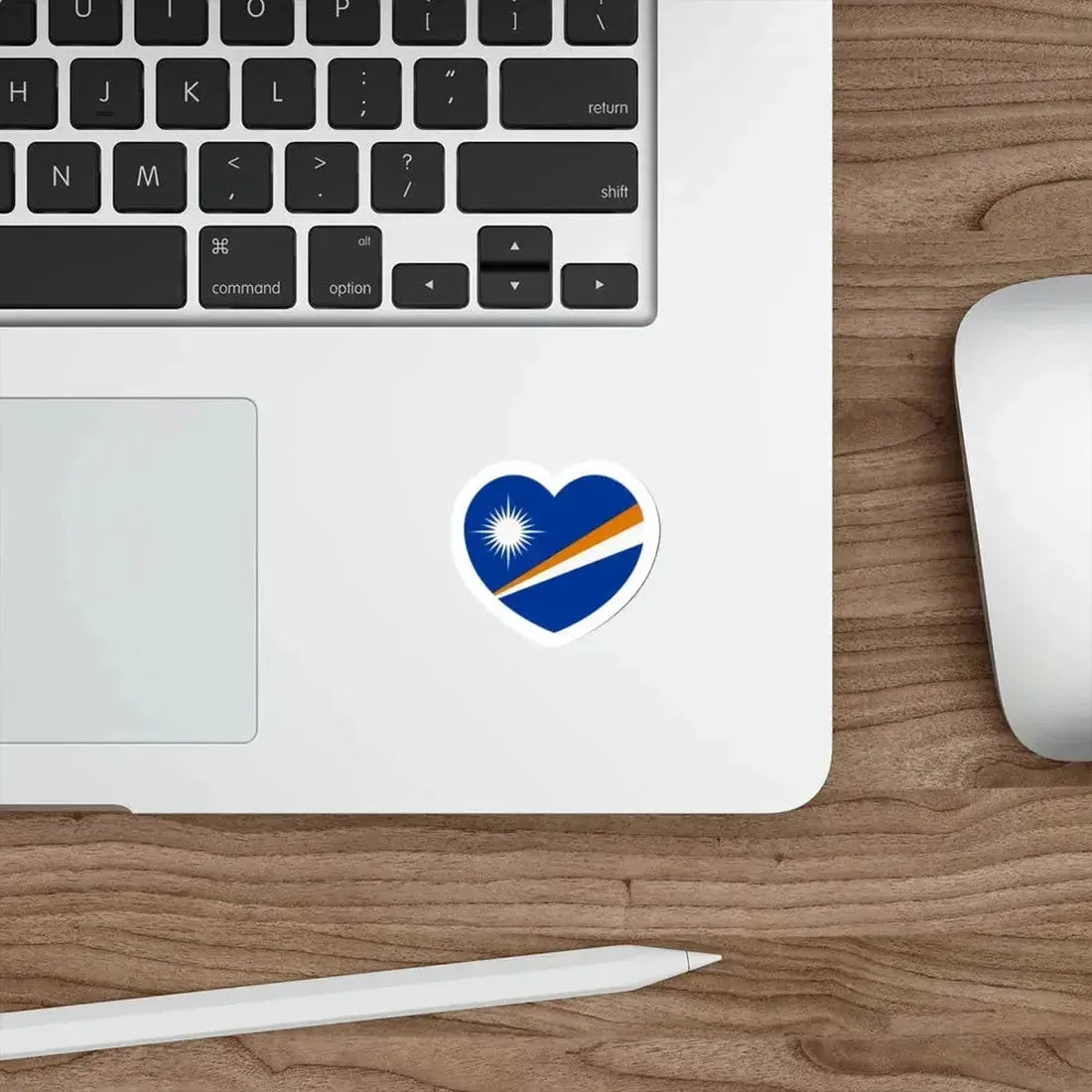 Heart Flag of the Marshall Islands - STICKER Vinyl Die-Cut Decal - The Sticker Space