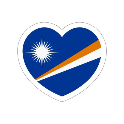 Heart Flag of the Marshall Islands - STICKER Vinyl Die-Cut Decal White Die-Cut 4 Inch - The Sticker Space