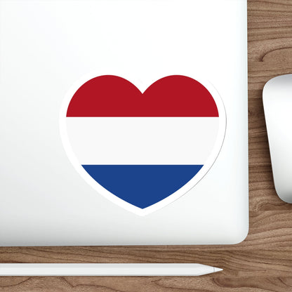 Heart Flag of the Netherlands - STICKER Vinyl Die-Cut Decal-The Sticker Space