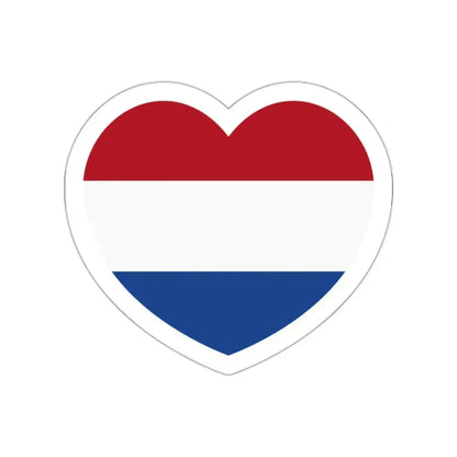 Heart Flag of the Netherlands - STICKER Vinyl Die-Cut Decal White Die-Cut 2 Inch - The Sticker Space
