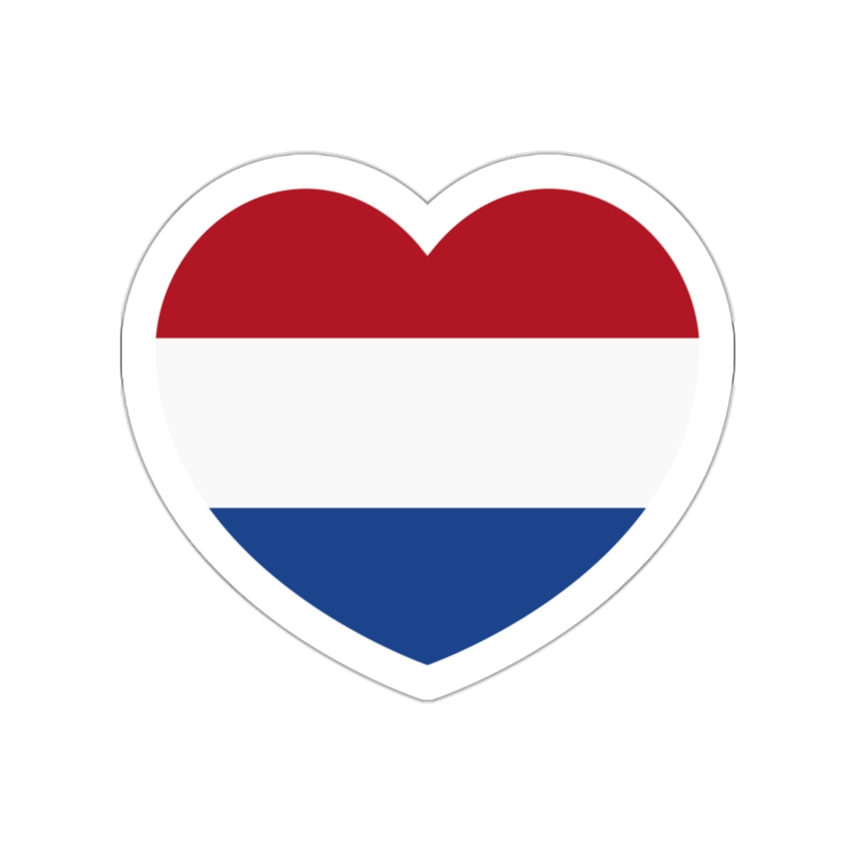 Heart Flag of the Netherlands - STICKER Vinyl Die-Cut Decal-White-The Sticker Space