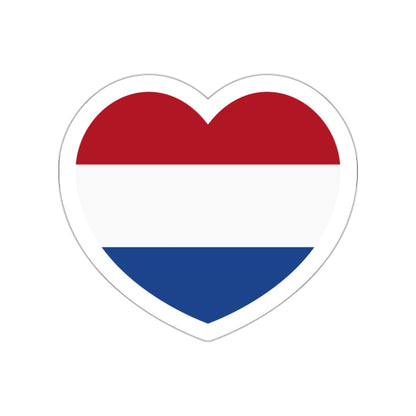 Heart Flag of the Netherlands - STICKER Vinyl Die-Cut Decal-White-The Sticker Space