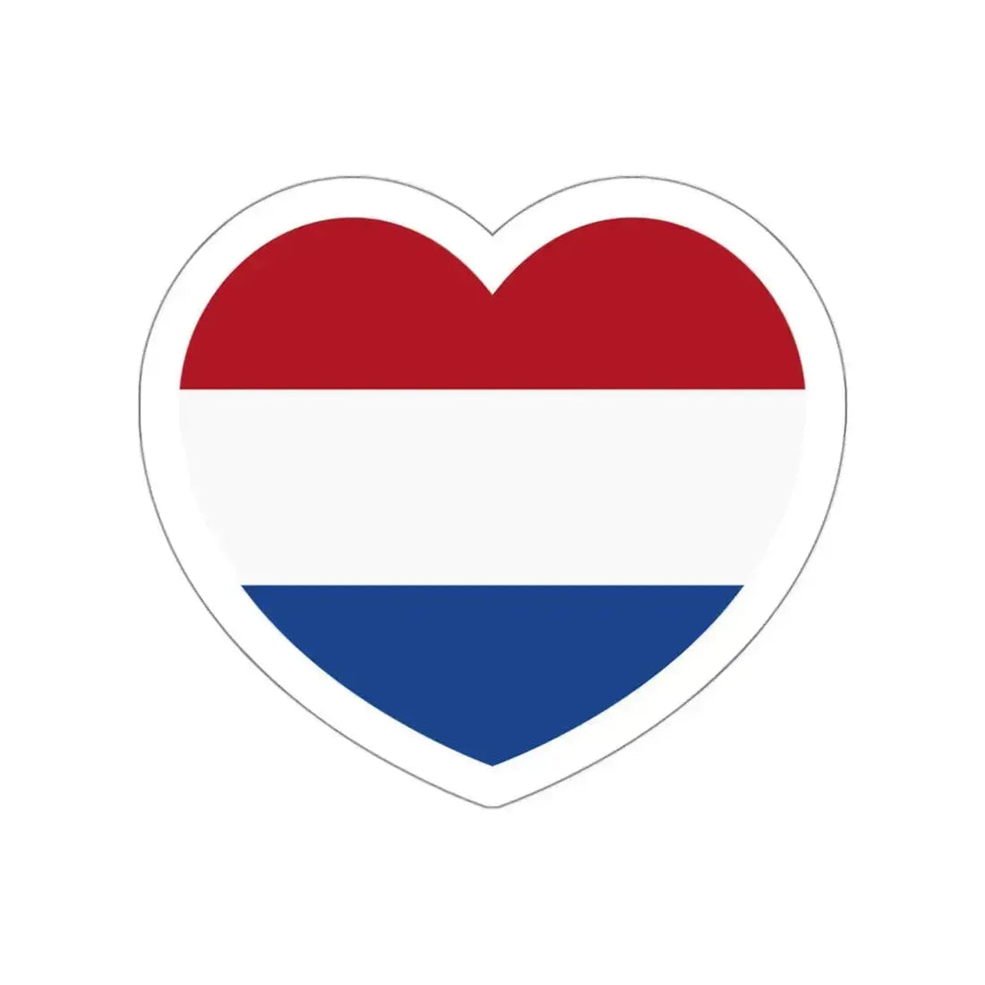 Heart Flag of the Netherlands - STICKER Vinyl Die-Cut Decal White Die-Cut 3 Inch - The Sticker Space