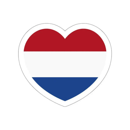 Heart Flag of the Netherlands - STICKER Vinyl Die-Cut Decal White Die-Cut 3 Inch - The Sticker Space