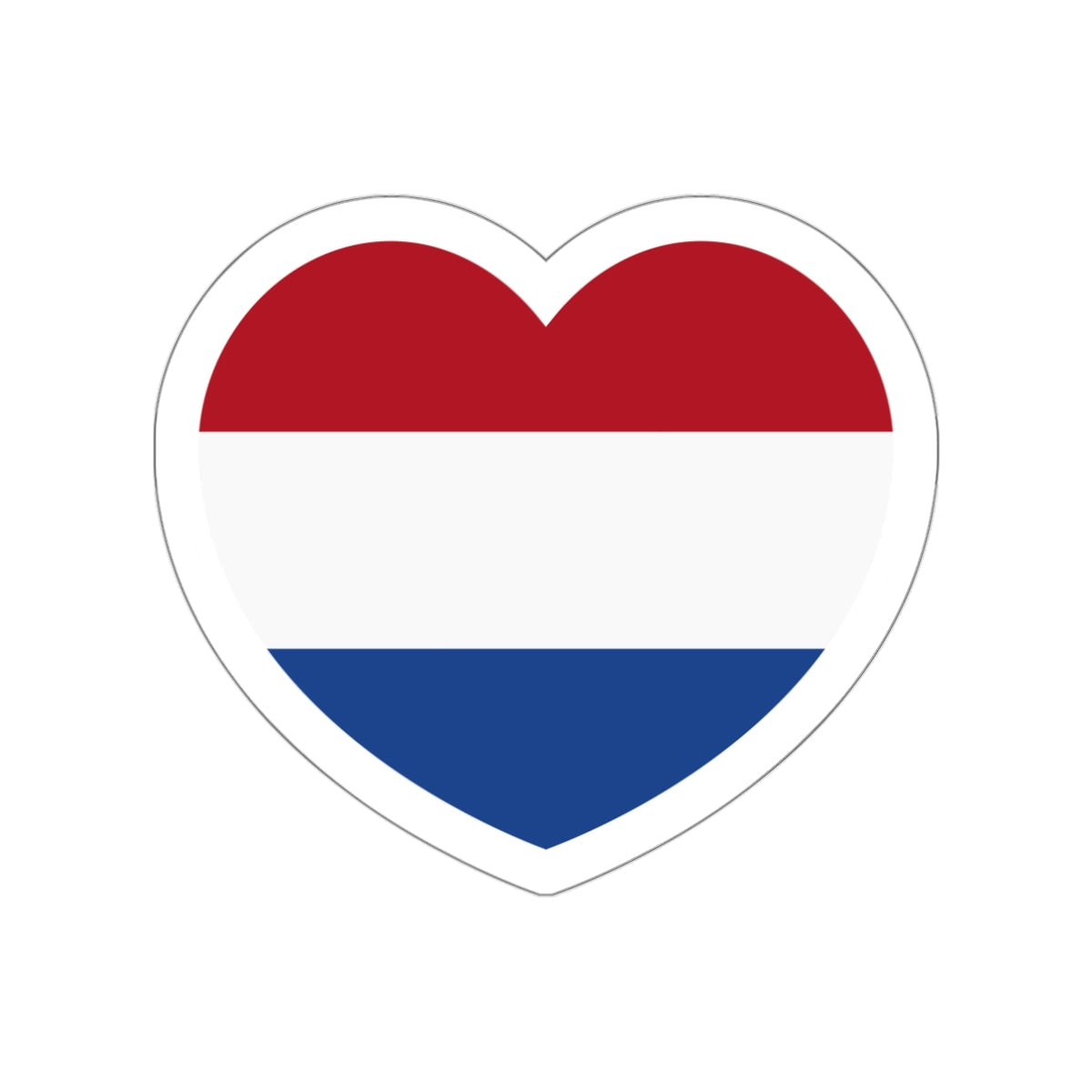 Heart Flag of the Netherlands - STICKER Vinyl Die-Cut Decal-White-The Sticker Space