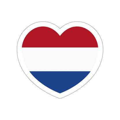 Heart Flag of the Netherlands - STICKER Vinyl Die-Cut Decal-White-The Sticker Space