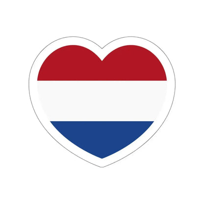 Heart Flag of the Netherlands - STICKER Vinyl Die-Cut Decal White Die-Cut 4 Inch - The Sticker Space