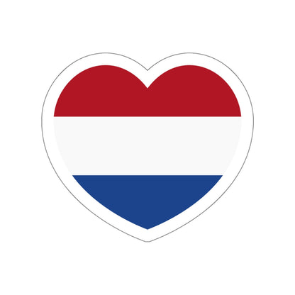 Heart Flag of the Netherlands - STICKER Vinyl Die-Cut Decal-White-The Sticker Space