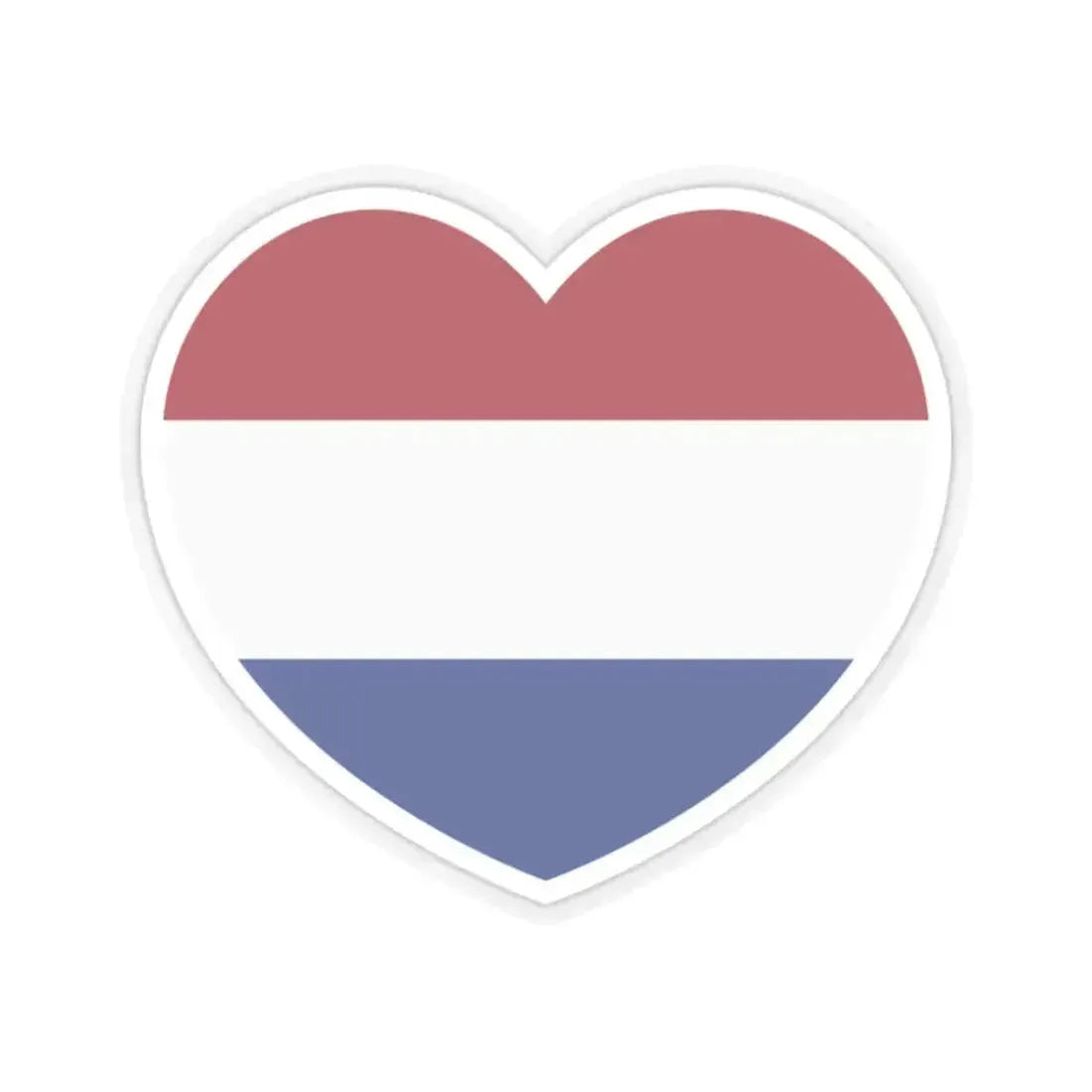 Heart Flag of the Netherlands - STICKER Vinyl Kiss-Cut Decal 2 Inch Transparent - The Sticker Space