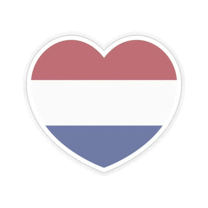 Heart Flag of the Netherlands - STICKER Vinyl Kiss-Cut Decal 2 Inch Transparent - The Sticker Space