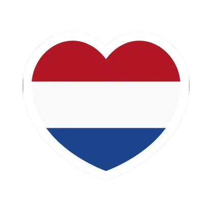 Heart Flag of the Netherlands - STICKER Vinyl Kiss-Cut Decal 2 Inch White - The Sticker Space
