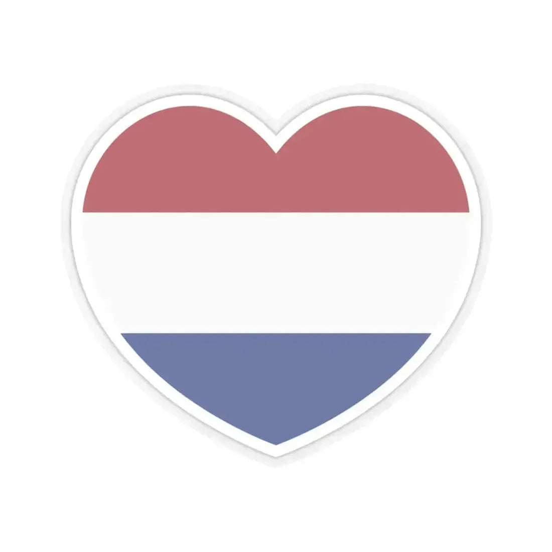 Heart Flag of the Netherlands - STICKER Vinyl Kiss-Cut Decal 3 Inch Transparent - The Sticker Space
