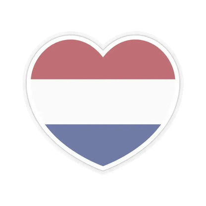 Heart Flag of the Netherlands - STICKER Vinyl Kiss-Cut Decal 3 Inch Transparent - The Sticker Space