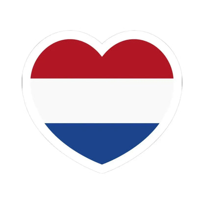 Heart Flag of the Netherlands - STICKER Vinyl Kiss-Cut Decal 3 Inch White - The Sticker Space