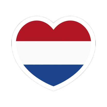 Heart Flag of the Netherlands - STICKER Vinyl Kiss-Cut Decal 4 Inch White - The Sticker Space