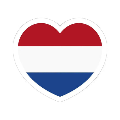 Heart Flag of the Netherlands - STICKER Vinyl Kiss-Cut Decal 6 Inch White - The Sticker Space