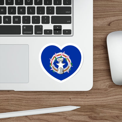 Heart Flag of the Northern Mariana Islands - STICKER Vinyl Die-Cut Decal-The Sticker Space