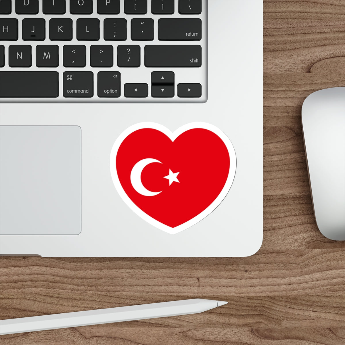 Heart Flag of the Ottoman Empire - STICKER Vinyl Die-Cut Decal-The Sticker Space