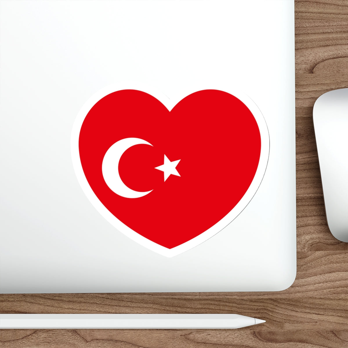 Heart Flag of the Ottoman Empire - STICKER Vinyl Die-Cut Decal-The Sticker Space