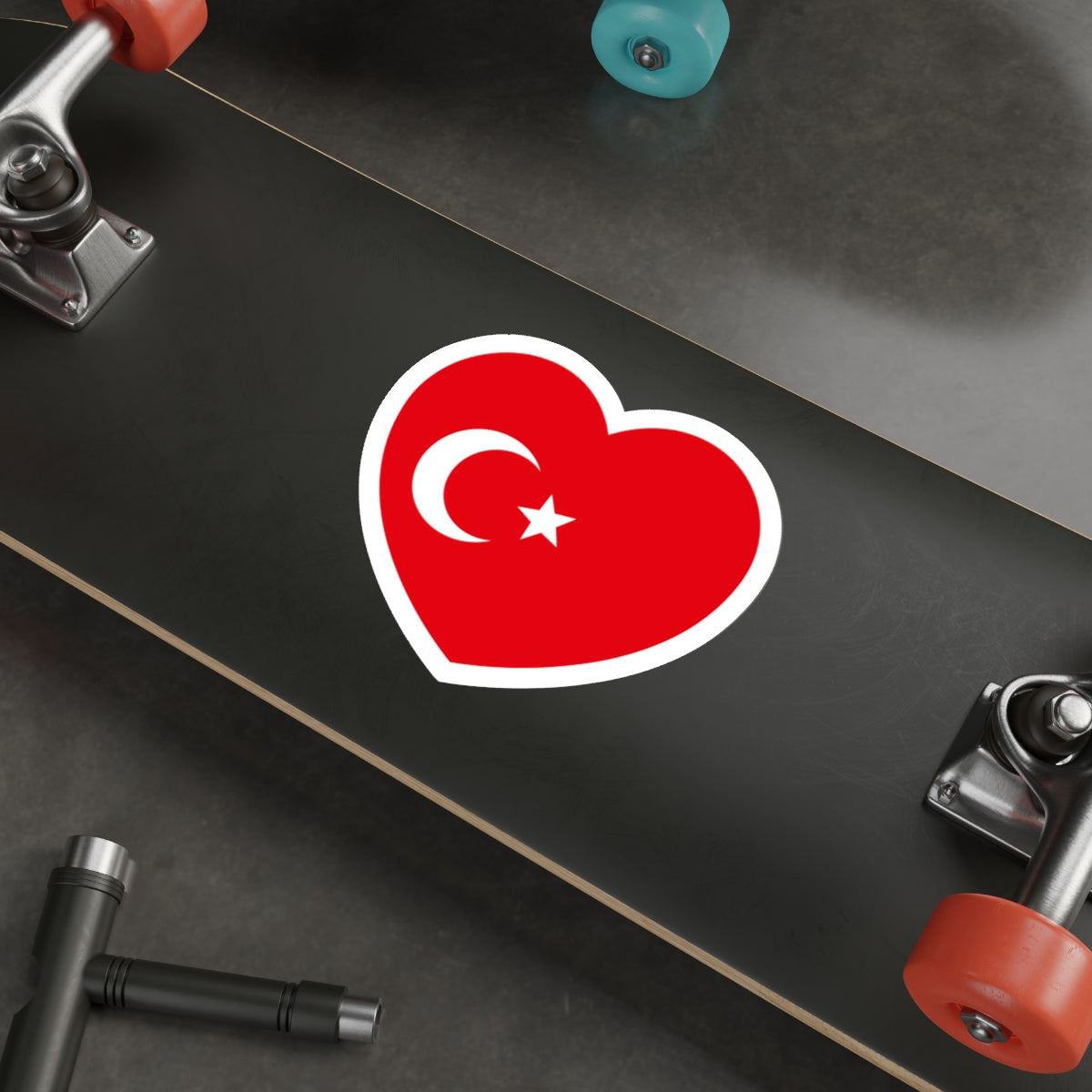 Heart Flag of the Ottoman Empire - STICKER Vinyl Die-Cut Decal-The Sticker Space