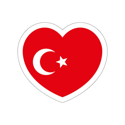 Heart Flag of the Ottoman Empire - STICKER Vinyl Die-Cut Decal-White-The Sticker Space