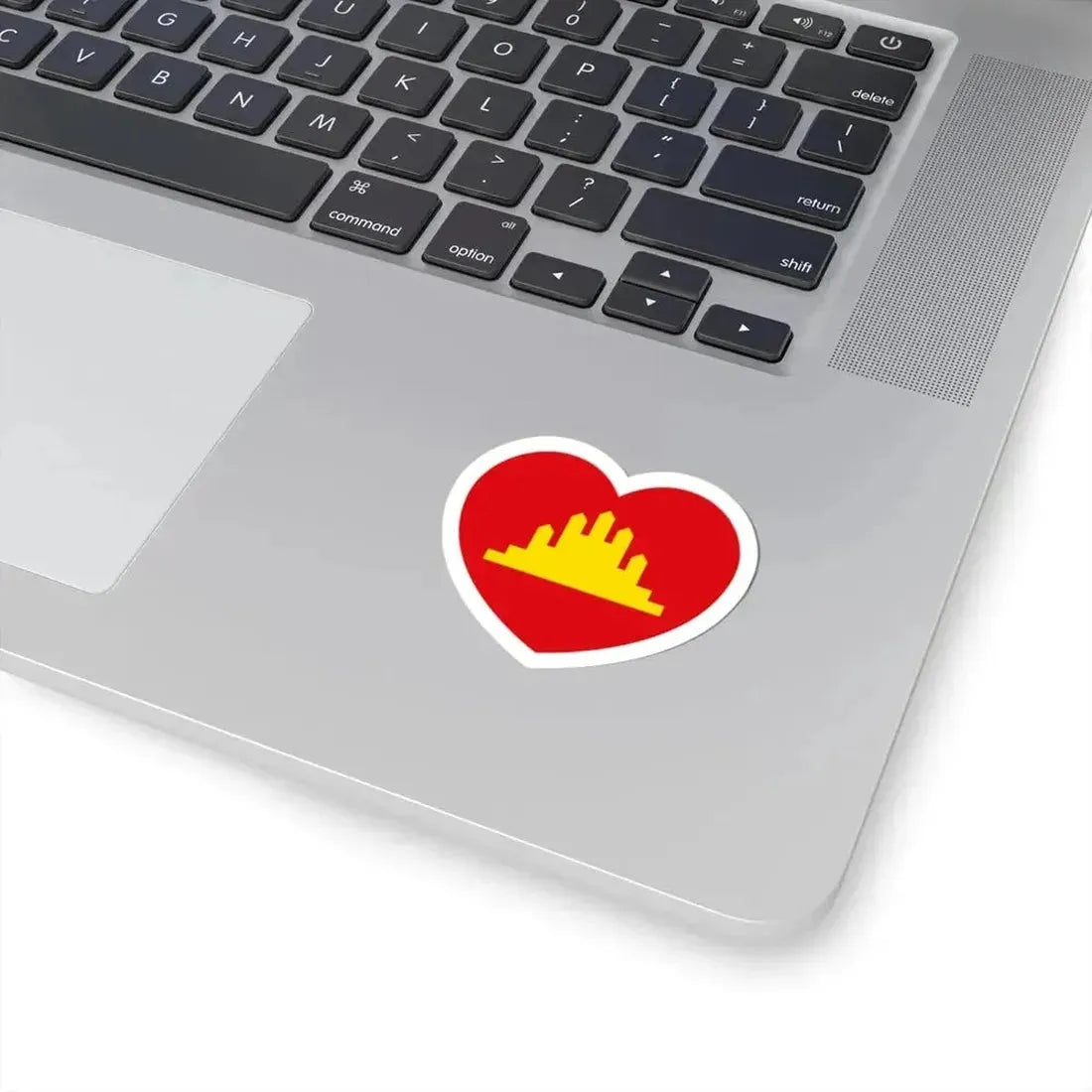 Heart Flag of the People's Republic of Kampuchea - STICKER Vinyl Kiss-Cut Decal - The Sticker Space