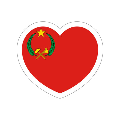 Heart Flag of the People's Republic of the Congo - STICKER Vinyl Die-Cut Decal-White-The Sticker Space