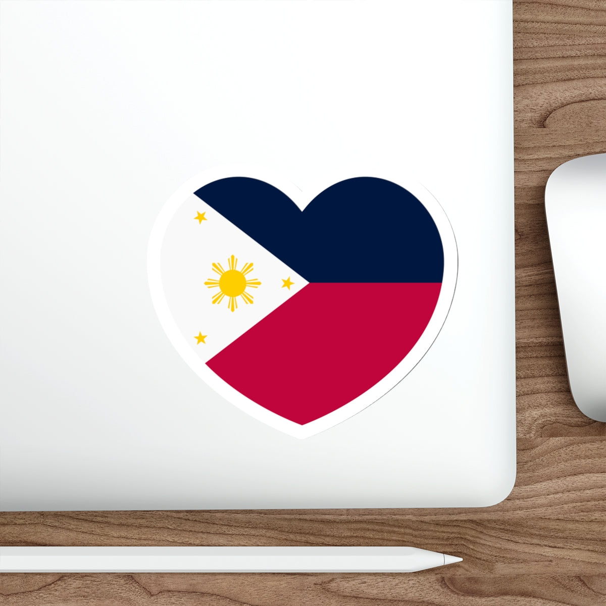 Heart Flag of the Philippines 1936-1985, 1986-1998 - STICKER Vinyl Die-Cut Decal-The Sticker Space