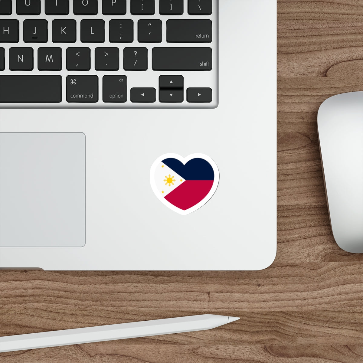 Heart Flag of the Philippines 1936-1985, 1986-1998 - STICKER Vinyl Die-Cut Decal-The Sticker Space