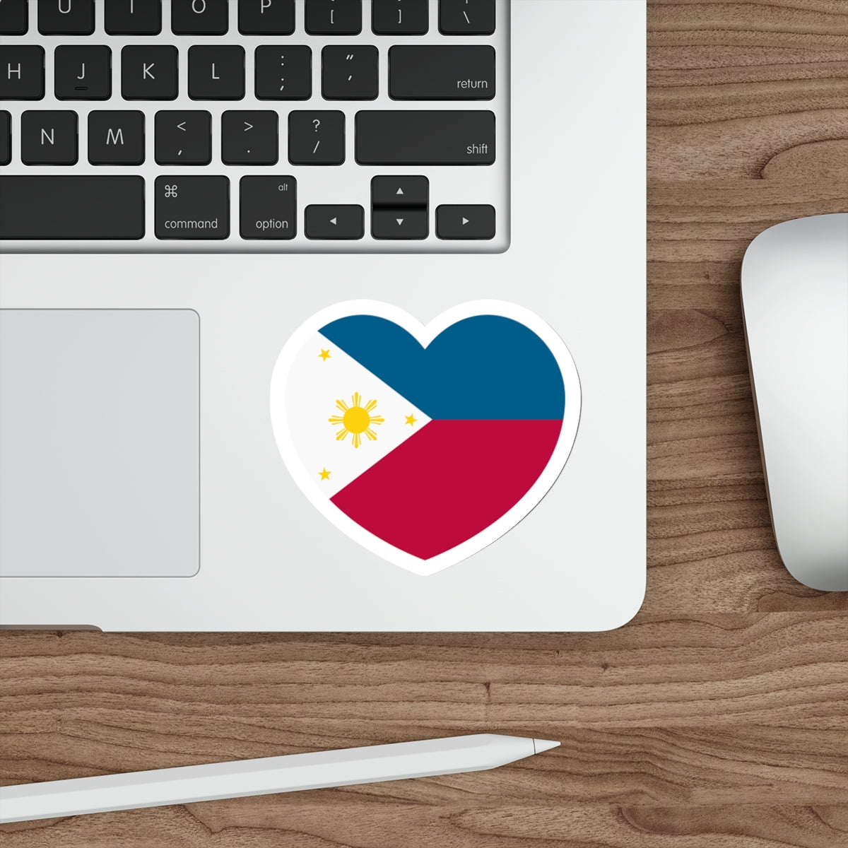 Heart Flag of the Philippines 1985-1986 - STICKER Vinyl Die-Cut Decal-The Sticker Space