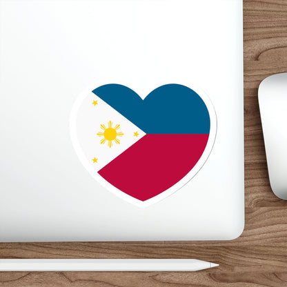 Heart Flag of the Philippines 1985-1986 - STICKER Vinyl Die-Cut Decal-The Sticker Space