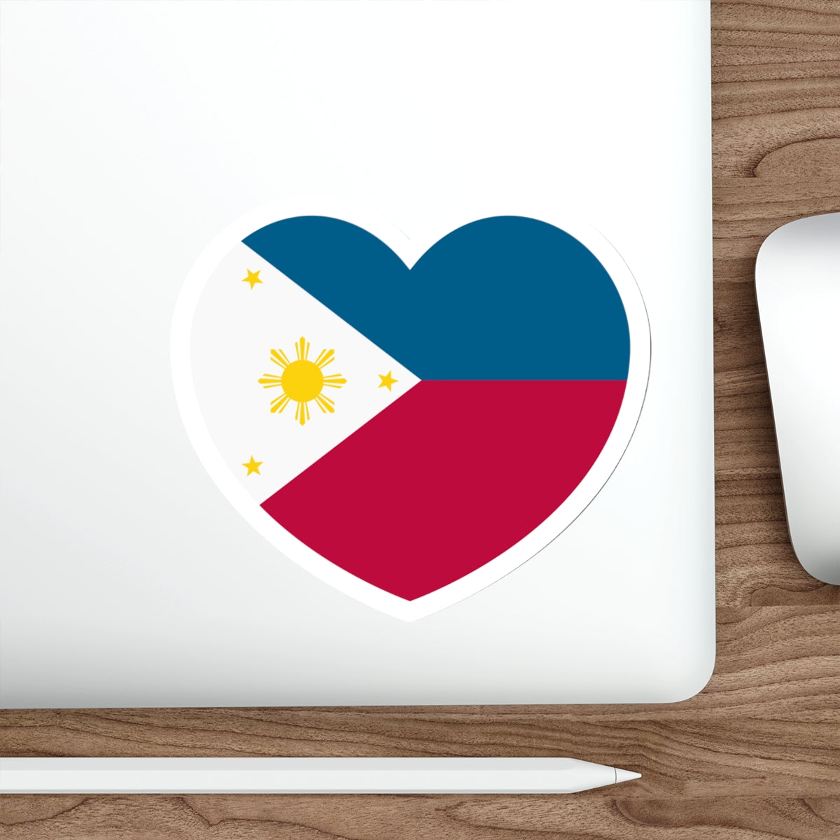 Heart Flag of the Philippines 1985-1986 - STICKER Vinyl Die-Cut Decal-The Sticker Space