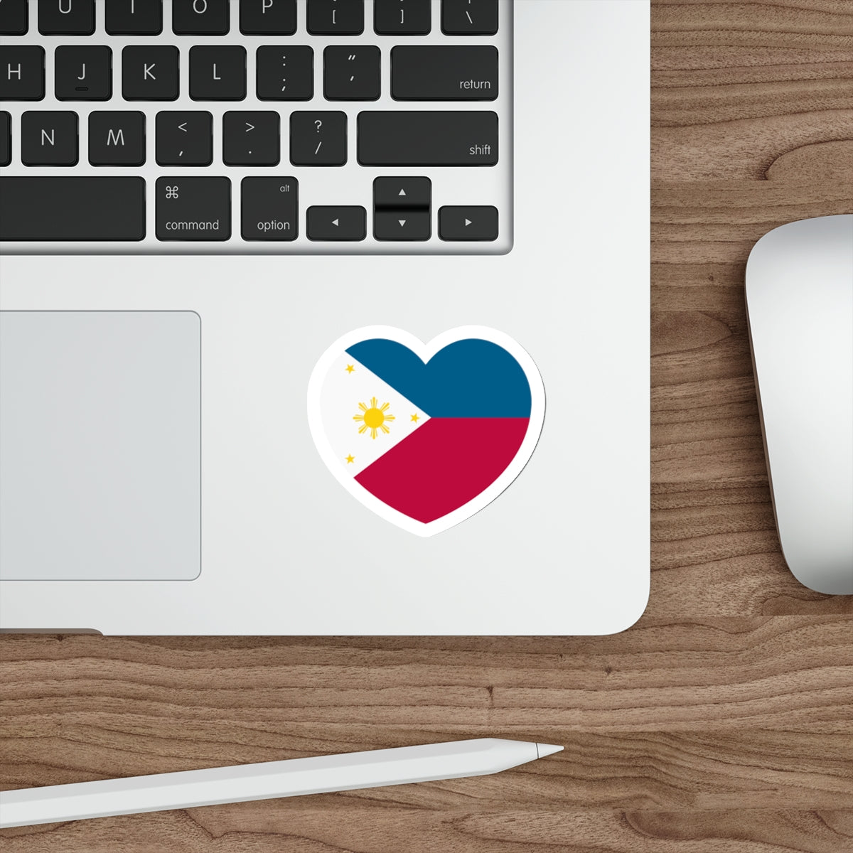 Heart Flag of the Philippines 1985-1986 - STICKER Vinyl Die-Cut Decal-The Sticker Space