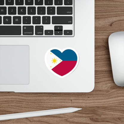 Heart Flag of the Philippines 1985-1986 - STICKER Vinyl Die-Cut Decal-The Sticker Space