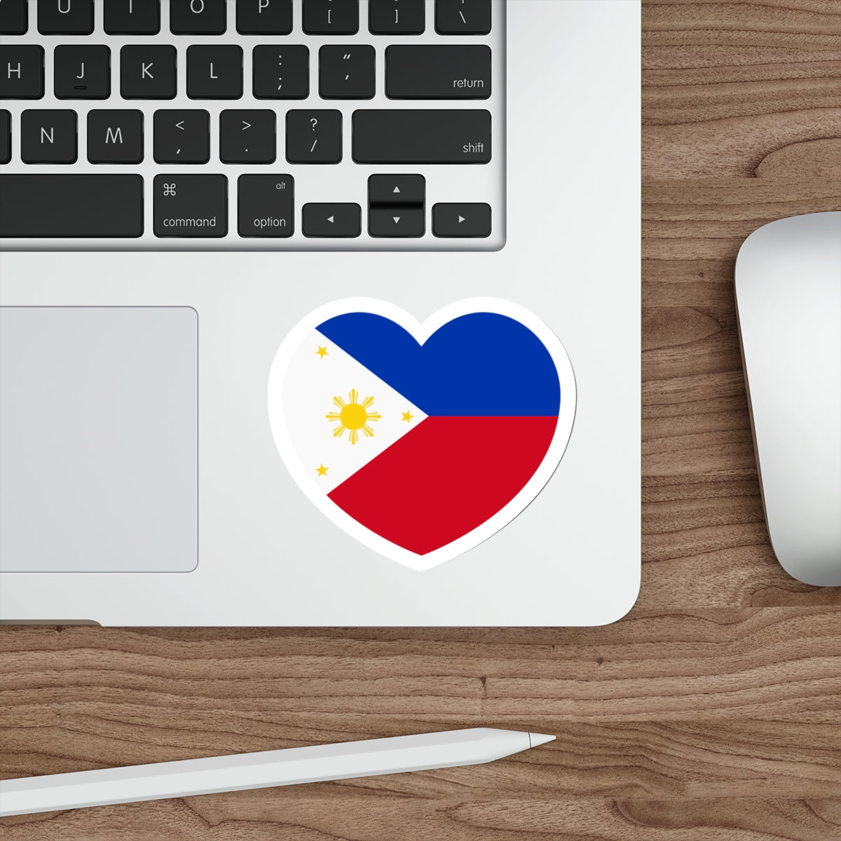 Heart Flag of the Philippines - STICKER Vinyl Die-Cut Decal-The Sticker Space