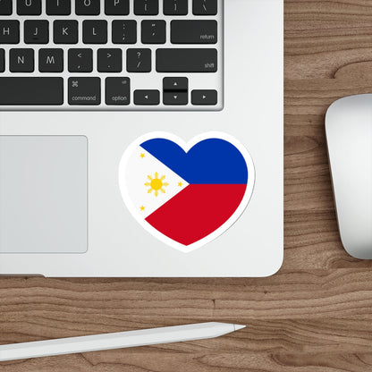 Heart Flag of the Philippines - STICKER Vinyl Die-Cut Decal-The Sticker Space