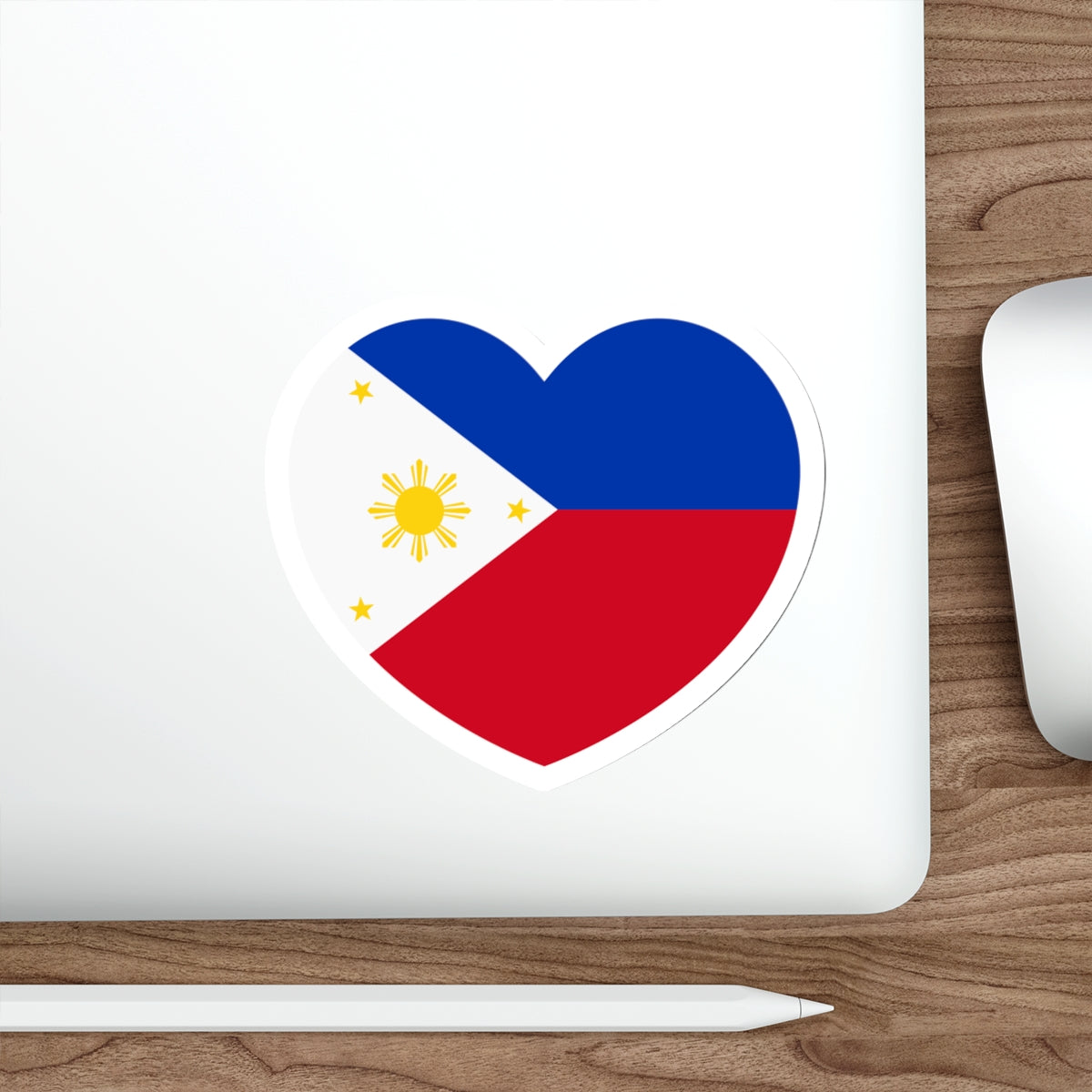 Heart Flag of the Philippines - STICKER Vinyl Die-Cut Decal-The Sticker Space